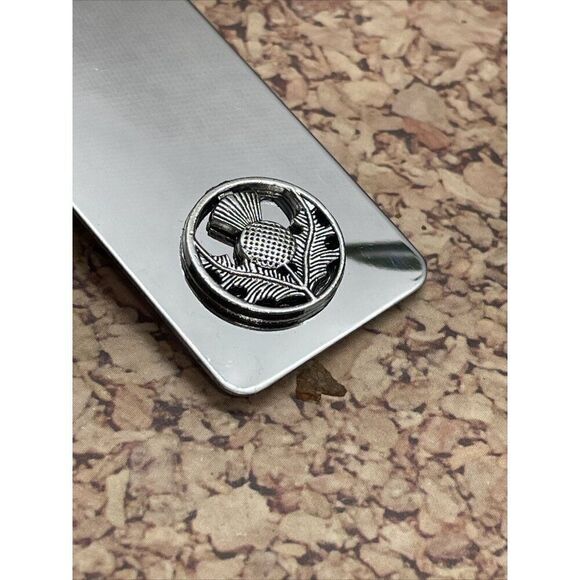Scottish Thistle Money Clip Stainless Steel Quality Wedding Party Gift Groomsmen - Picture 3 of 11